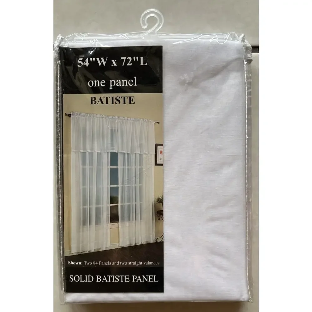 2 NEW Batiste Sheer White Panel 54